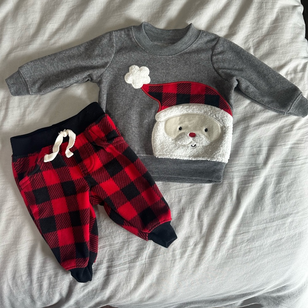Carter's Red Plaid Baby Outfit
